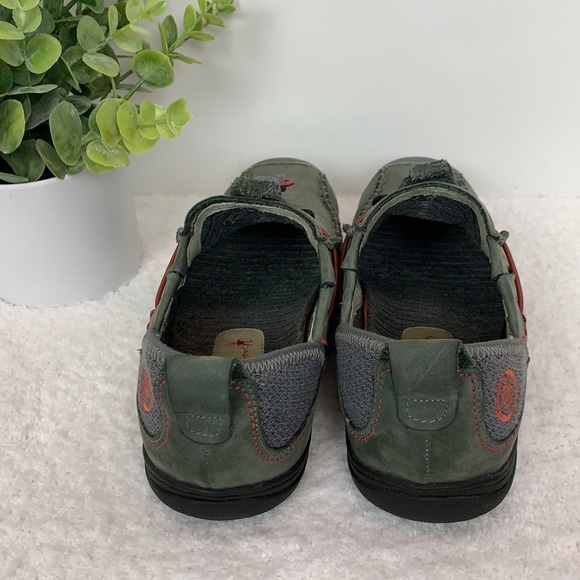 Timberland genuine leather women’s slip on shoes moss green/gray size 7.5W - Picture 3 of 12